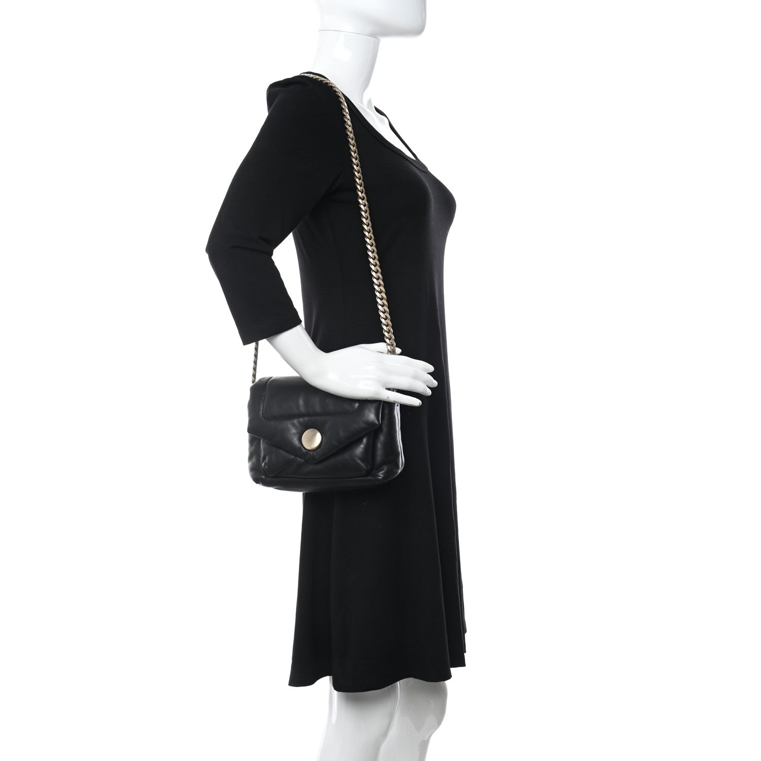 Proenza Schouler Lambskin PS Harris Small Shoulder Bag Black 3 of 8