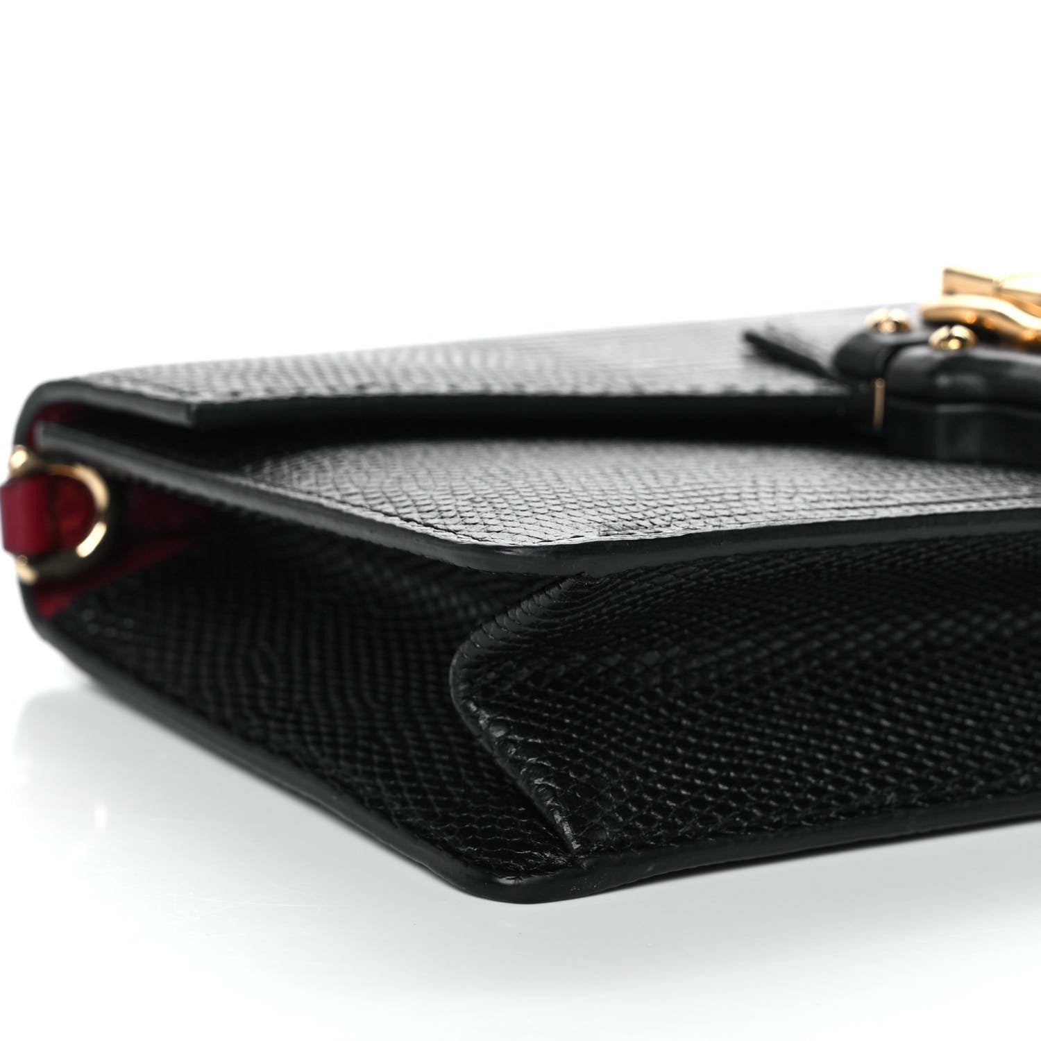 Dolce & Gabbana Calfskin Iguana Embossed Lucia Clutch Black 10 of 12