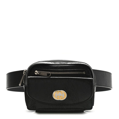 Gucci Fluffy Calfskin Mini Morpheus Belt Bag 80 32 Black 1 of 10