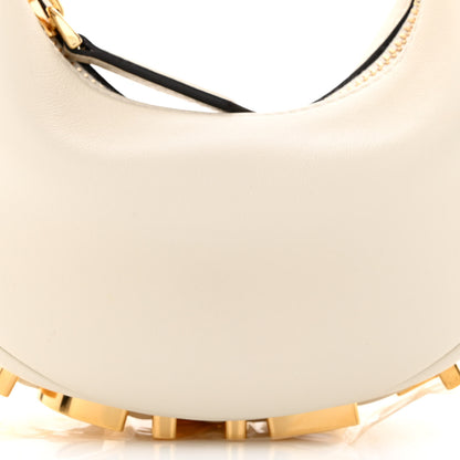 Fendi Vitello Grace Matte Nano Fendigraphy Hobo Charm White Ice 8 of 11