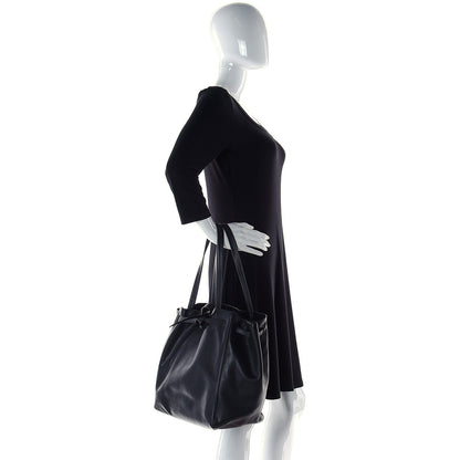 Celine Soft Grained Calfskin Small Belt Cabas Phantom Black 3 of 9