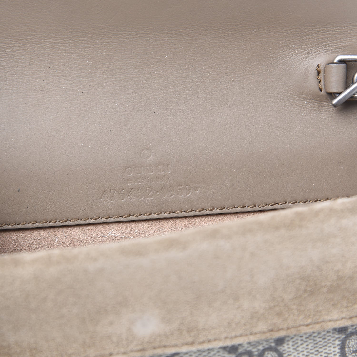 Gucci GG Supreme Monogram Super Mini Dionysus Shoulder Bag Taupe 5 of 10