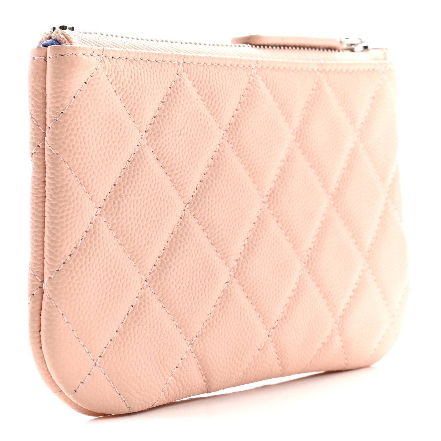 Chanel Caviar Quilted CC Small Cosmetic Case Light Pink 3 of 8