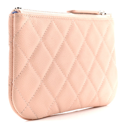 Chanel Caviar Quilted CC Small Cosmetic Case Light Pink 3 of 8