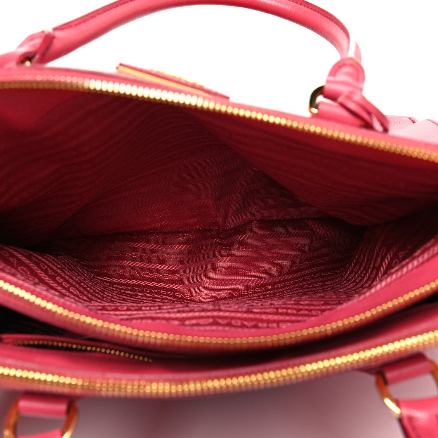 Prada Saffiano Large Galleria Double Zip Tote Peonia 6 of 19