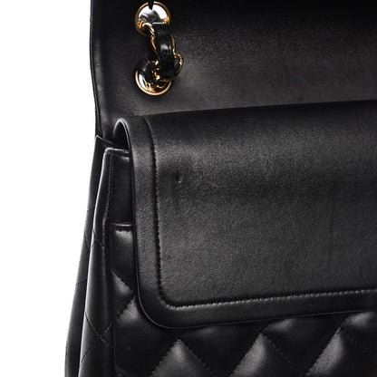Chanel Lambskin Quilted Jumbo Double Flap Black 8 of 16