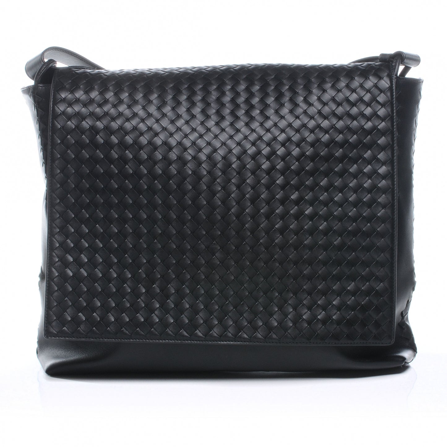Nappa Intrecciato Messenger Bag Nero Black