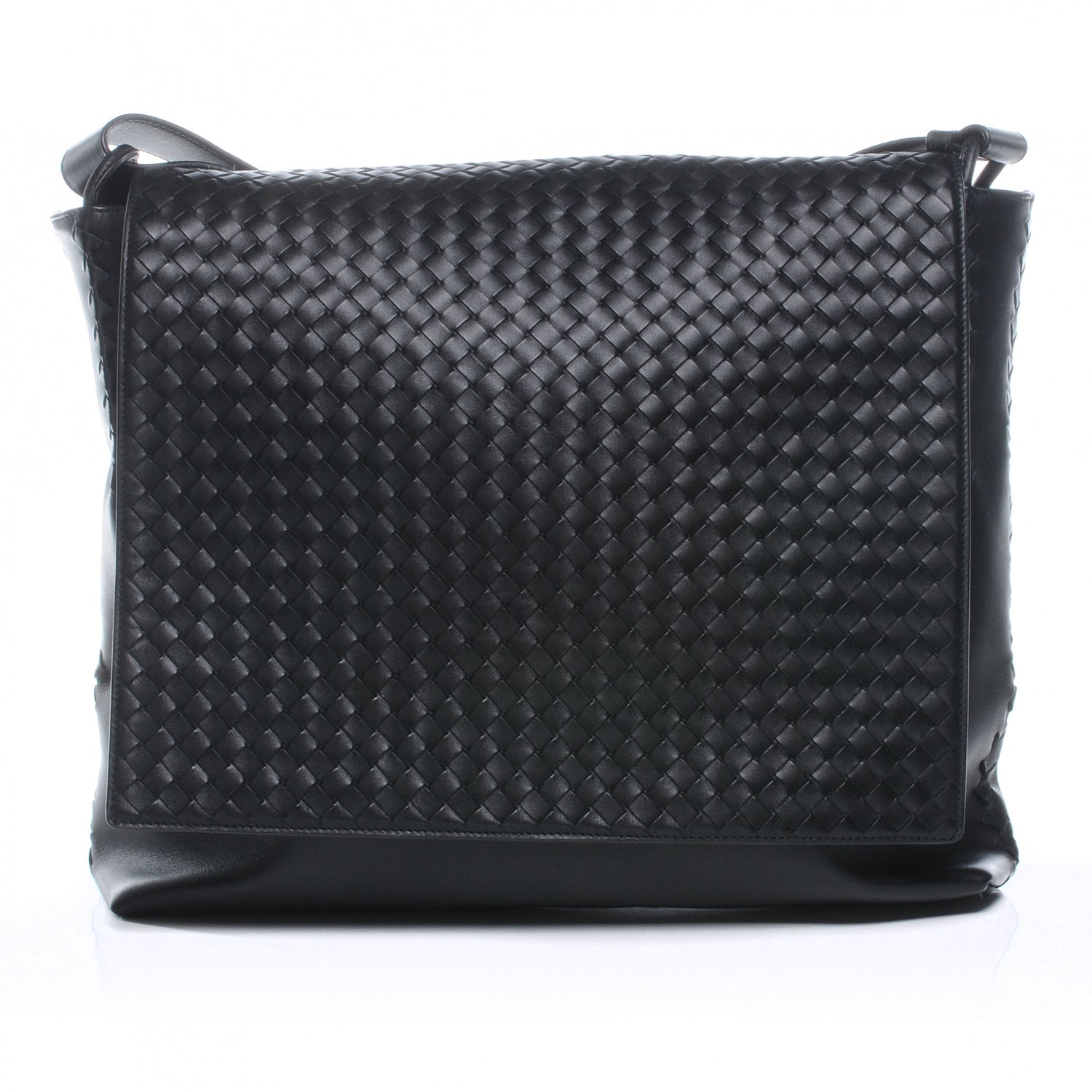 Bottega Veneta Nappa Intrecciato Messenger Bag Nero Black 1 of 8