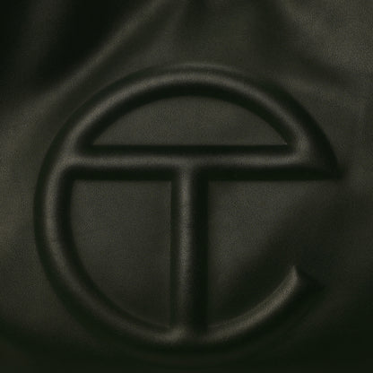 Telfar Vegan Leather Medium Shopping Bag Dark Olive 9 of 11