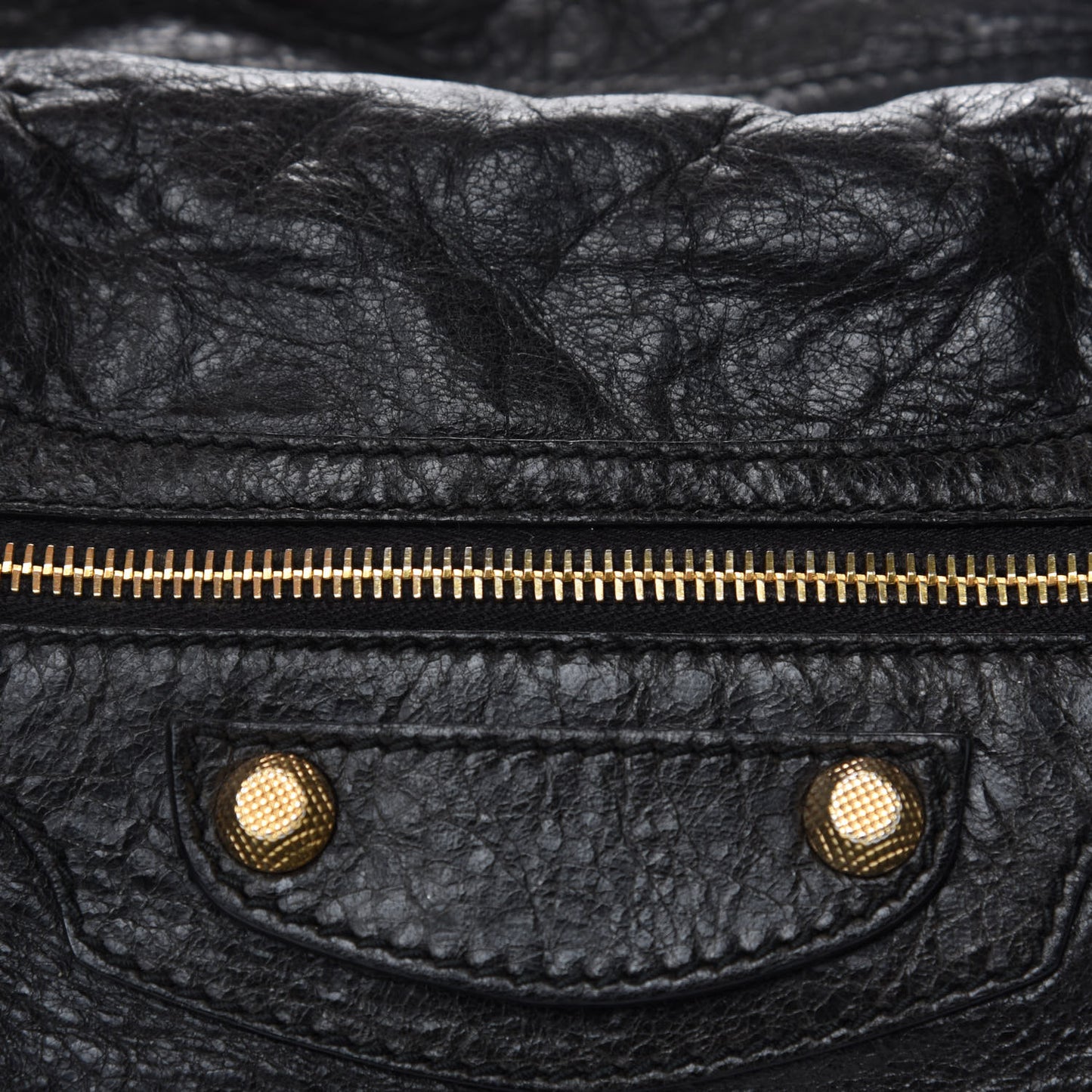 Agneau Giant 12 Gold Hardware Boston Black