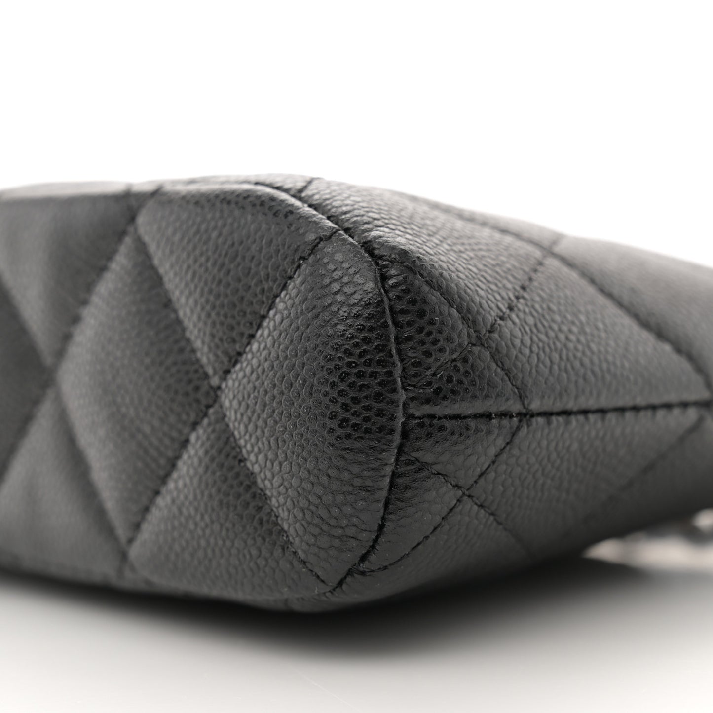 Caviar Quilted Classic Clutch with Chain Black