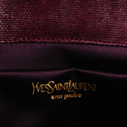 Saint Laurent Textured Calfskin Small Belle De Jour Clutch Purple 5 of 7