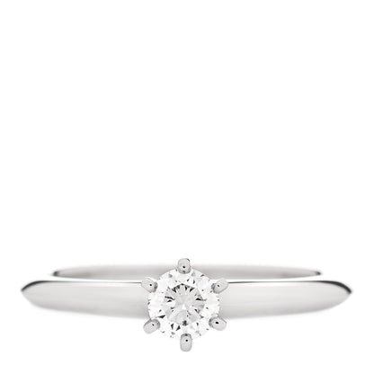Tiffany Platinum Diamond .24ct Solitaire Engagement Ring 50 5.5 1 of 7