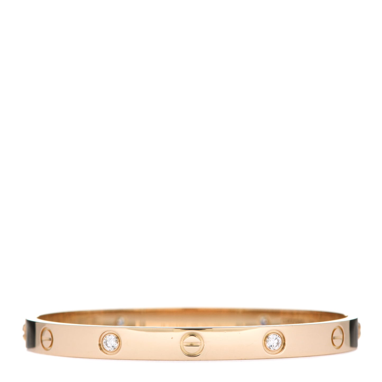 18K Yellow Gold 4 Diamond LOVE Bracelet 18
