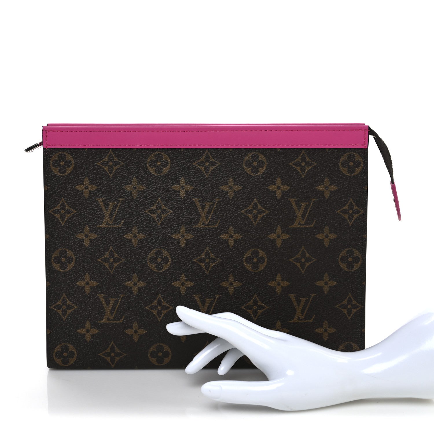Louis Vuitton Monogram Macassar Pochette Voyage MM Fuchsia 2 of 9