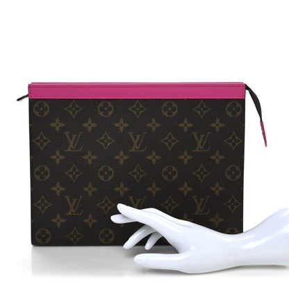 Louis Vuitton Monogram Macassar Pochette Voyage MM Fuchsia 2 of 9