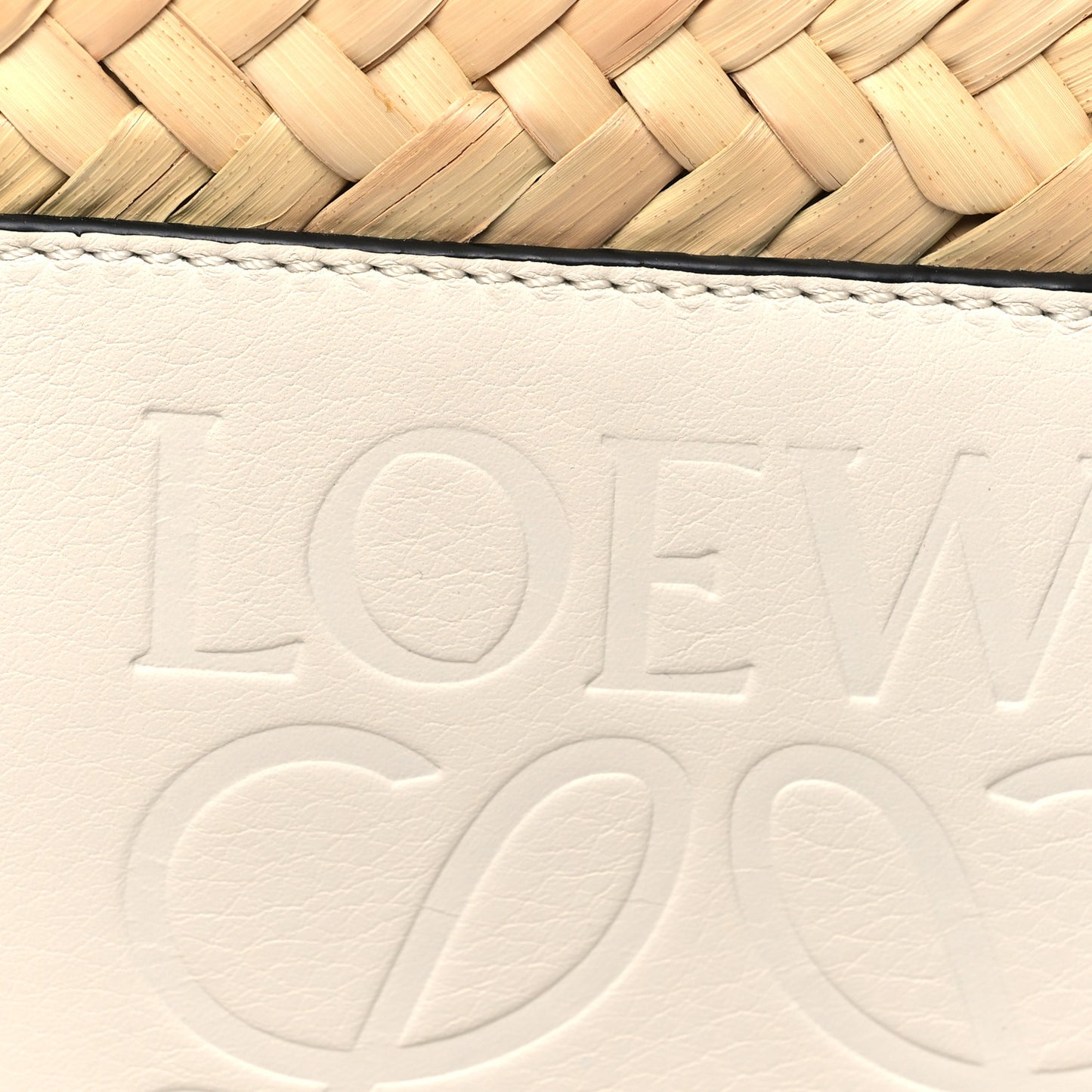 Raffia Basket Tote Bag Natural White