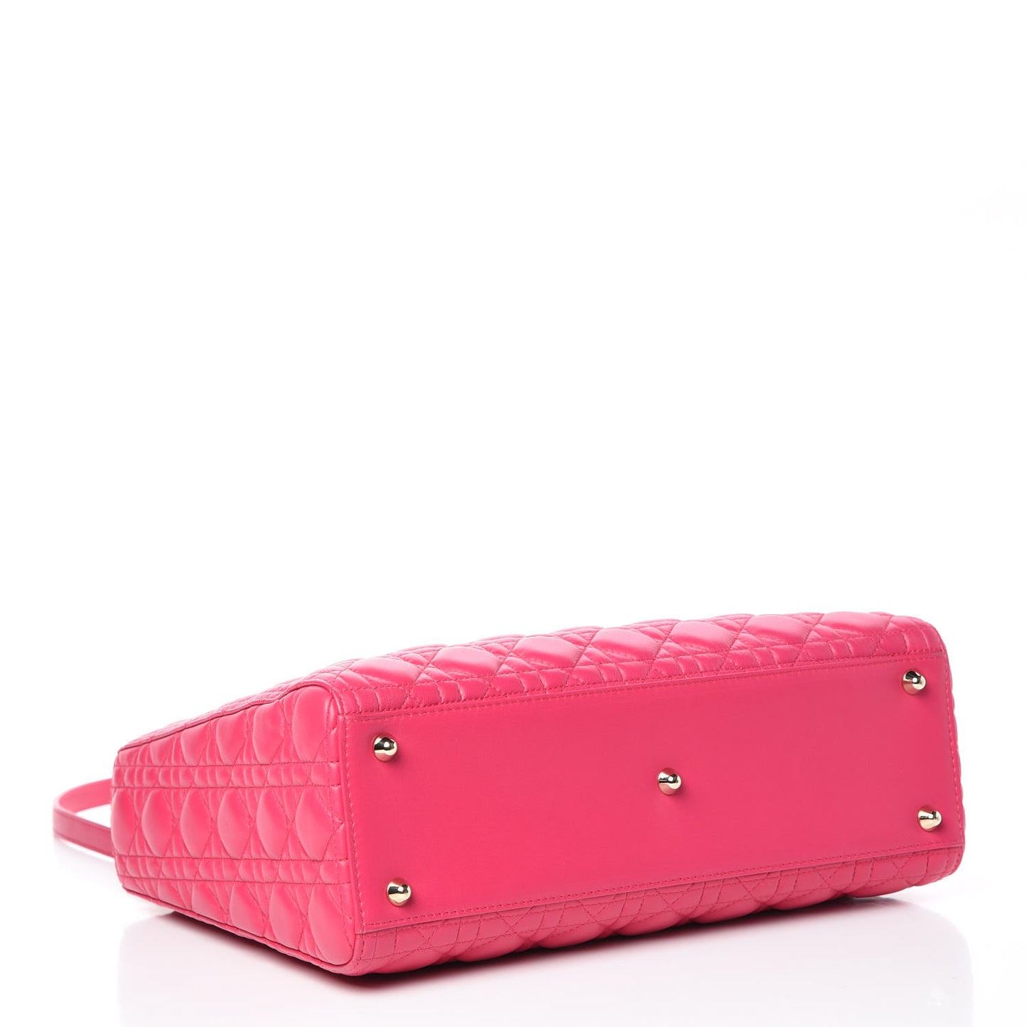 Lambskin Cannage Large Lady Dior Fuchsia