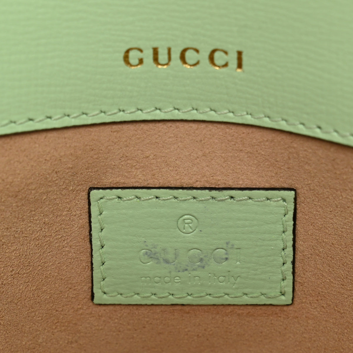 Gucci Azalea Calfskin Small Horsebit 1955 Chain Shoulder Bag Light Green 6 of 10