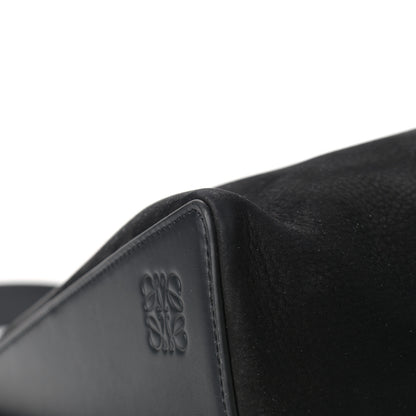 Loewe Nubuck Calfskin Berlingo Shoulder Bag Black 8 of 14
