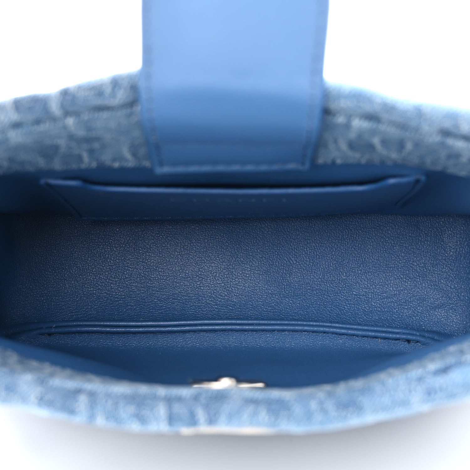 Chanel Denim Quilted Camellia Sweetheart Small Hobo Blue 5 of 11