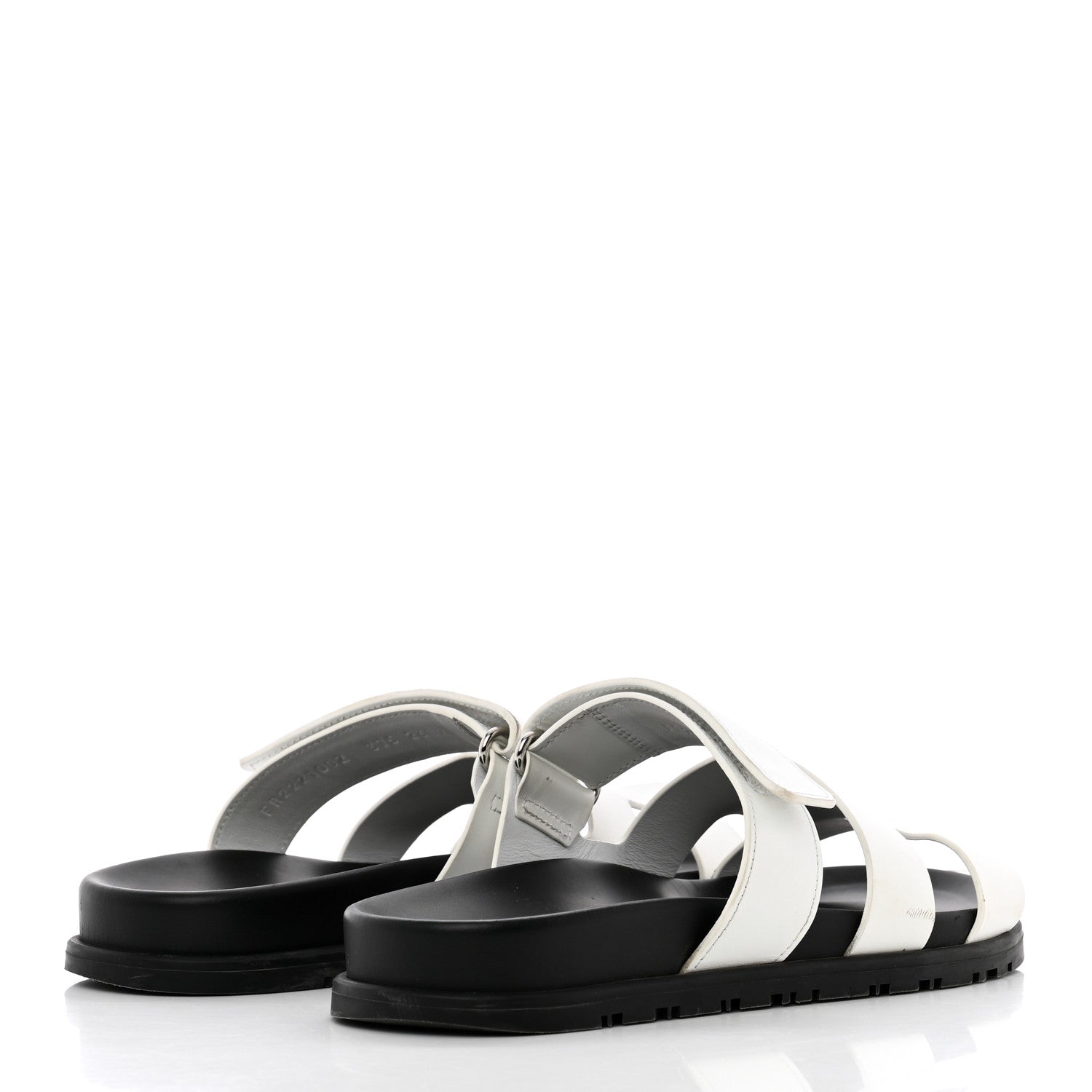 Hermes Calfskin Womens Chypre Sandals 37.5 White 4 of 23