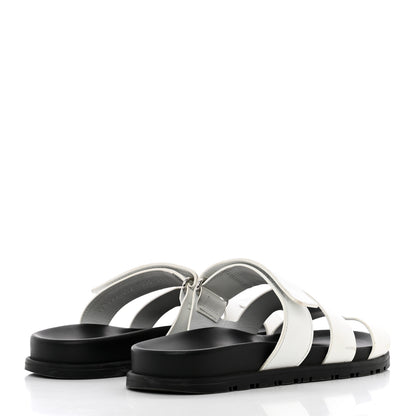 Hermes Calfskin Womens Chypre Sandals 37.5 White 4 of 23