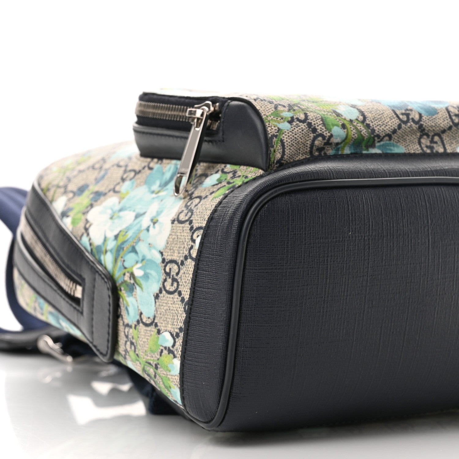 Gucci GG Supreme Monogram Blooms Small Day Backpack Blue 9 of 10