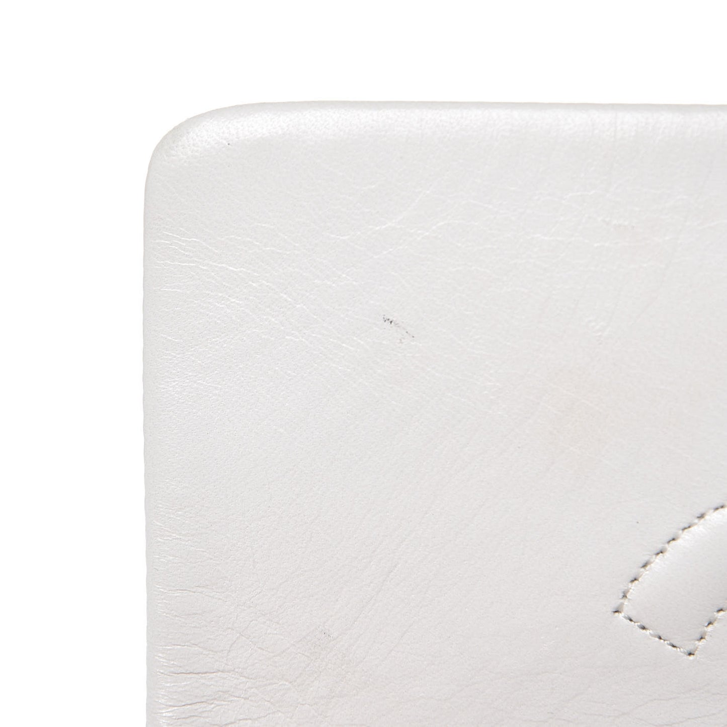 Lambskin Quilted Mini Flap White