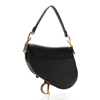 Christian Dior Grained Calfskin Saddle Bag Black 3 of 11