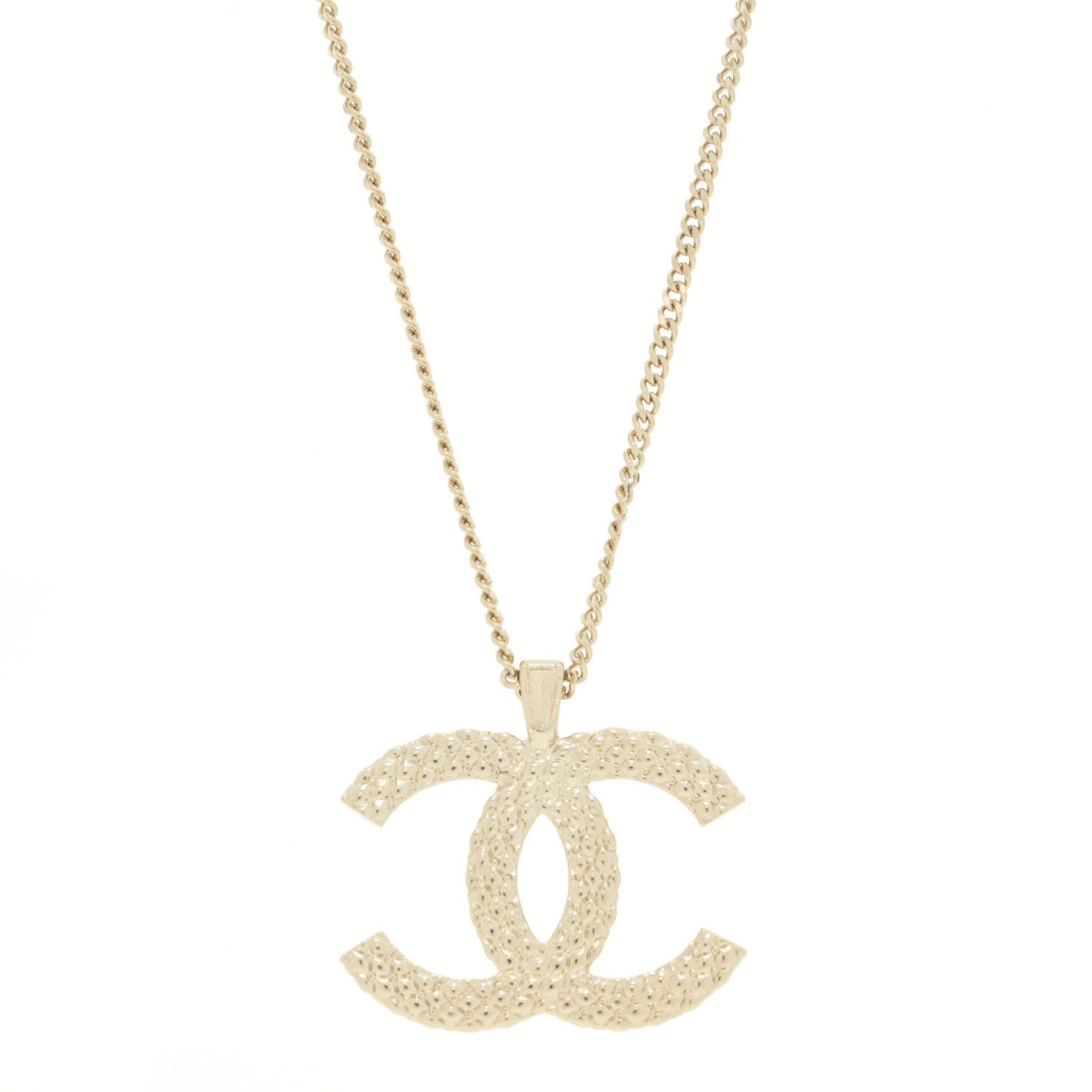 Crystal CC Chain Necklace Gold
