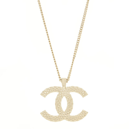 Chanel Crystal CC Chain Necklace Gold 5 of 7