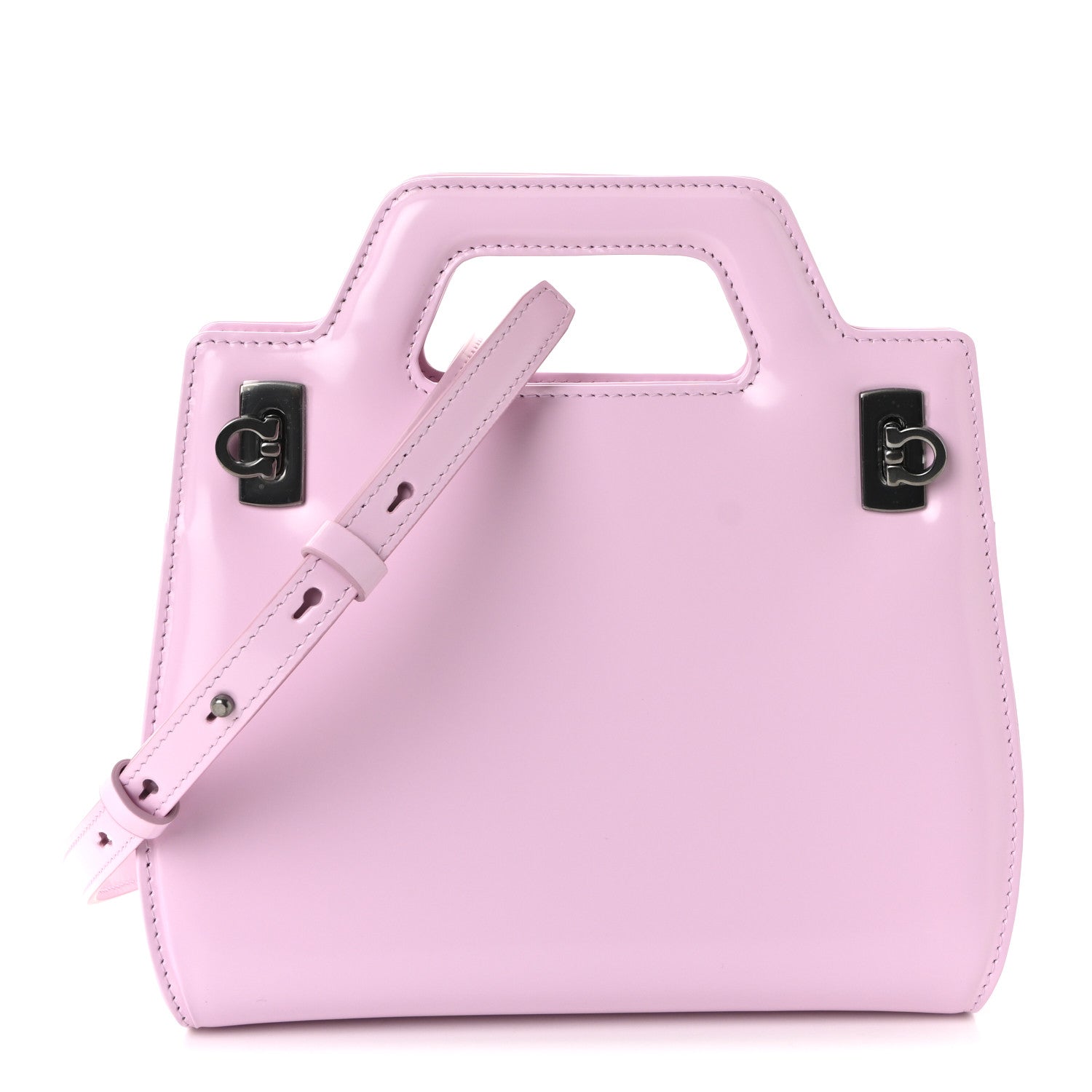 Salvatore Ferragamo Brushed Calfskin Mini Wanda Top Handle Bag