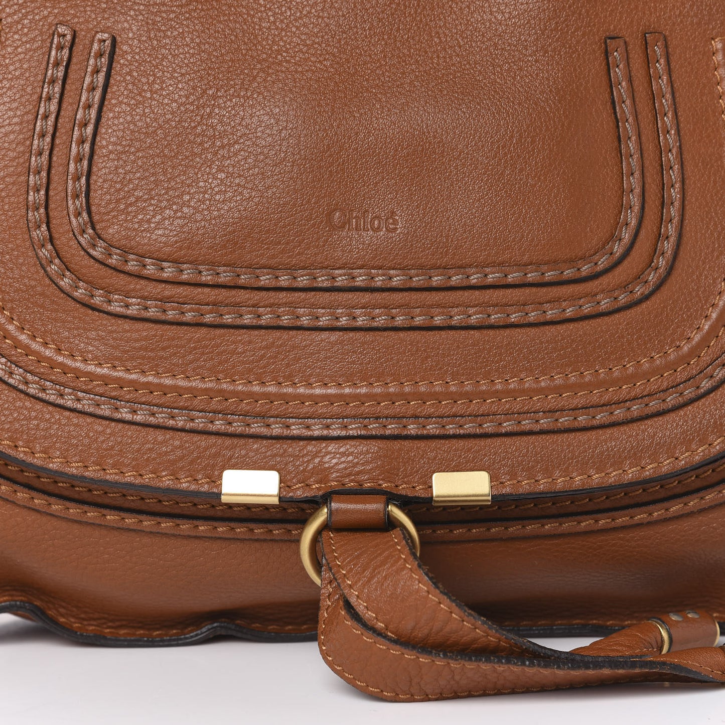 Calfskin Medium Marcie Satchel Tan