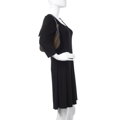 Fendi Zucca Small Hobo Tobacco Petrolio 2 of 10