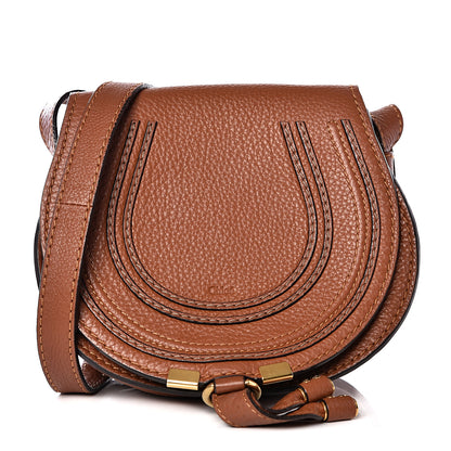 Chloe Calfskin Mini Marcie Round Crossbody Bag Tan 1 of 10