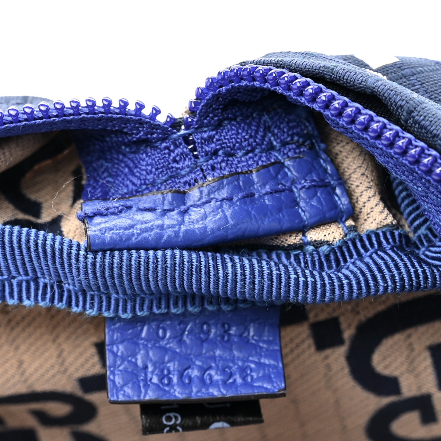 Recycled Polyester Monogram Jumbo GG Belt Bag Blue