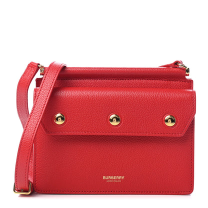 Burberry Grainy Calfskin Mini Title Bag with Pocket Detail Red 1 of 5