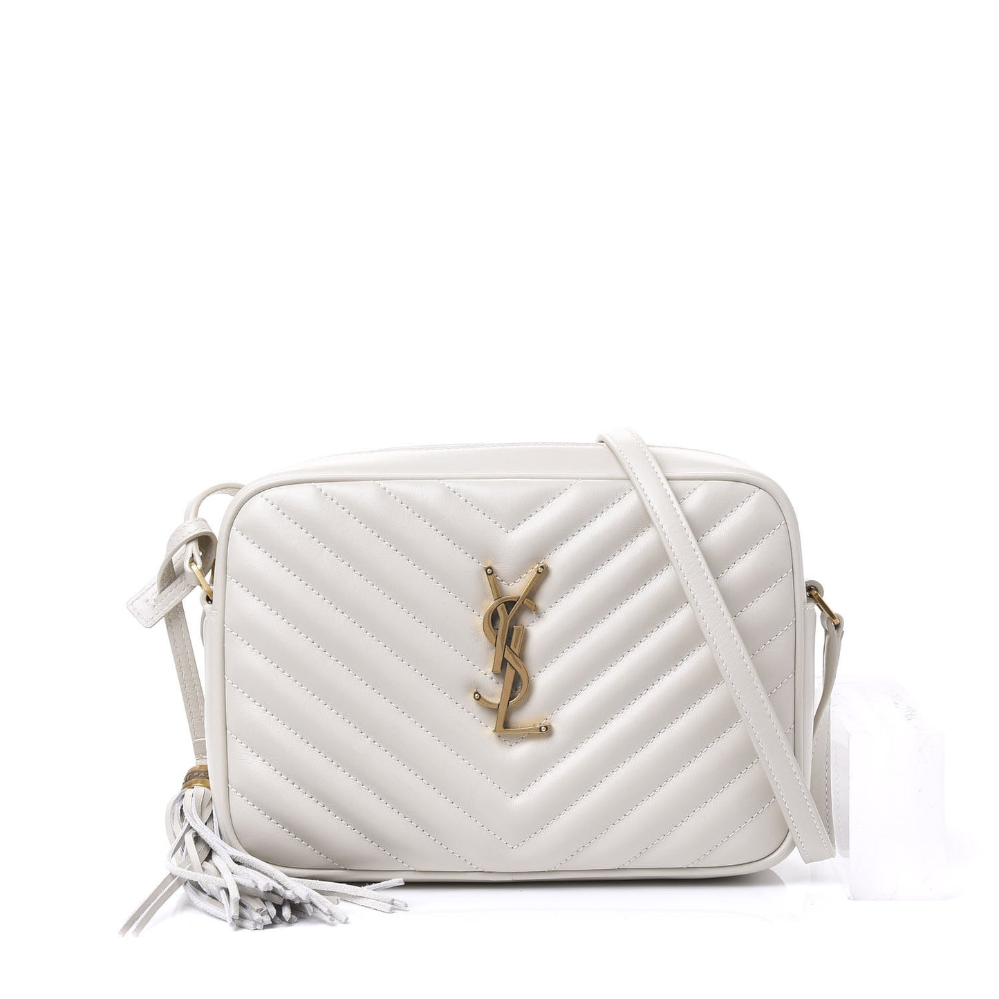 Calfskin Matelasse Monogram Lou Camera Bag Crema Soft