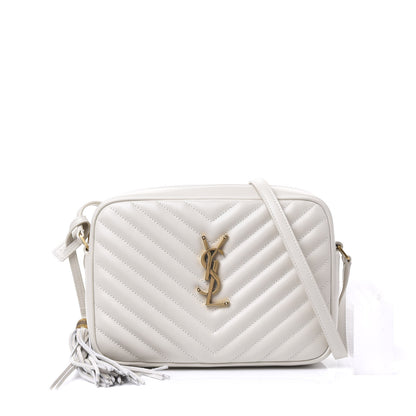 Saint Laurent Calfskin Matelasse Monogram Lou Camera Bag Crema Soft 1 of 8