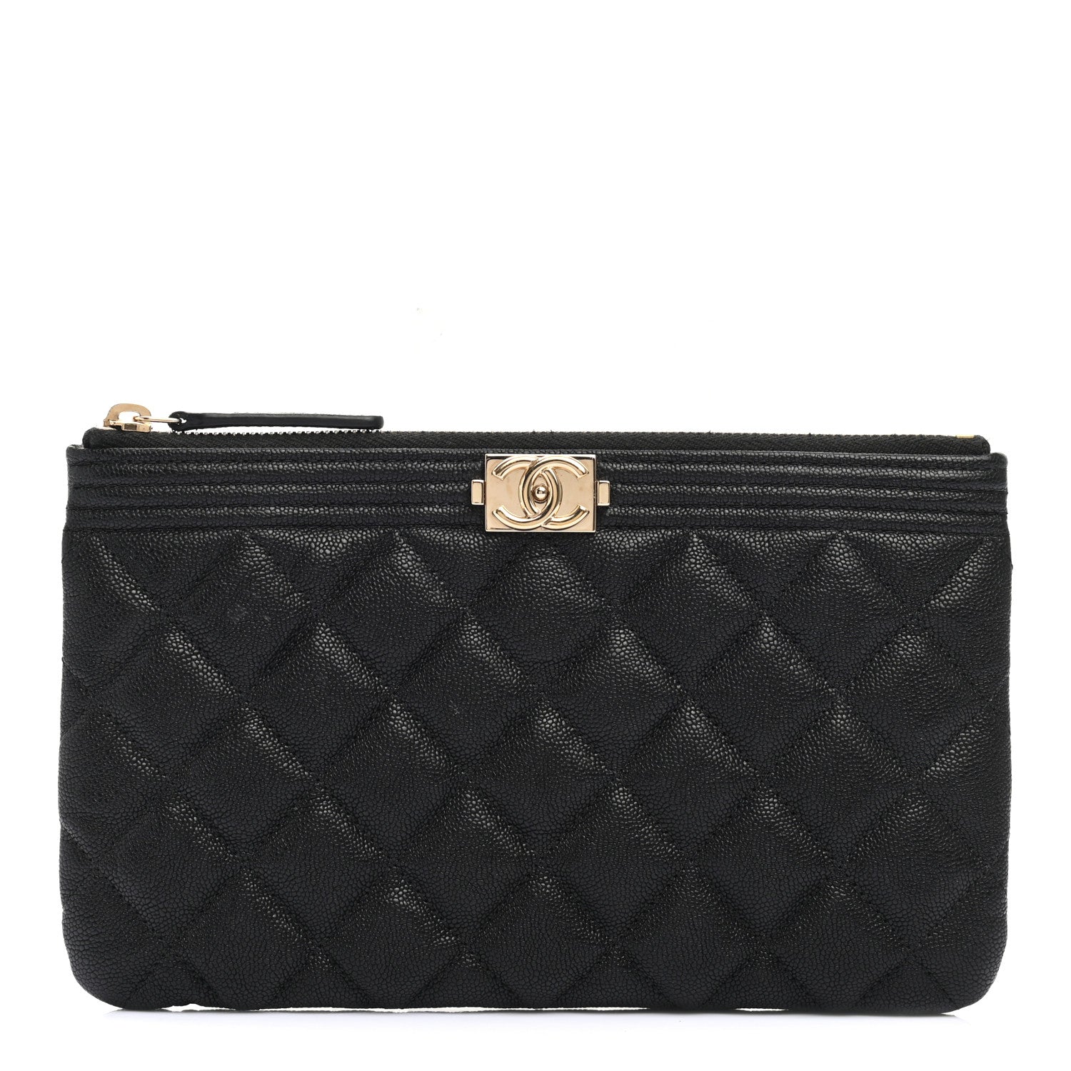 Chanel Caviar Quilted Small Boy Cosmetic Case Black 1 of 7