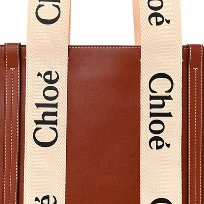 Chloe Calfskin Medium Woody Ribbon Tote Sepia Brown 8 of 10