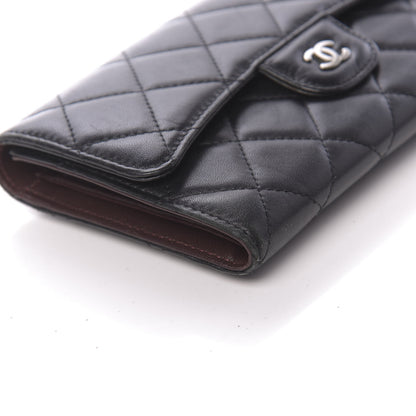 Chanel Lambskin Quilted Large Flap Wallet Black 11 of 12