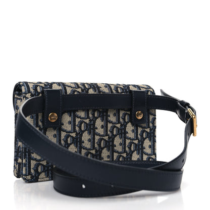 Christian Dior CHRISTIAN DIOR Oblique Saddle Belt Bag Blue 3 of 10