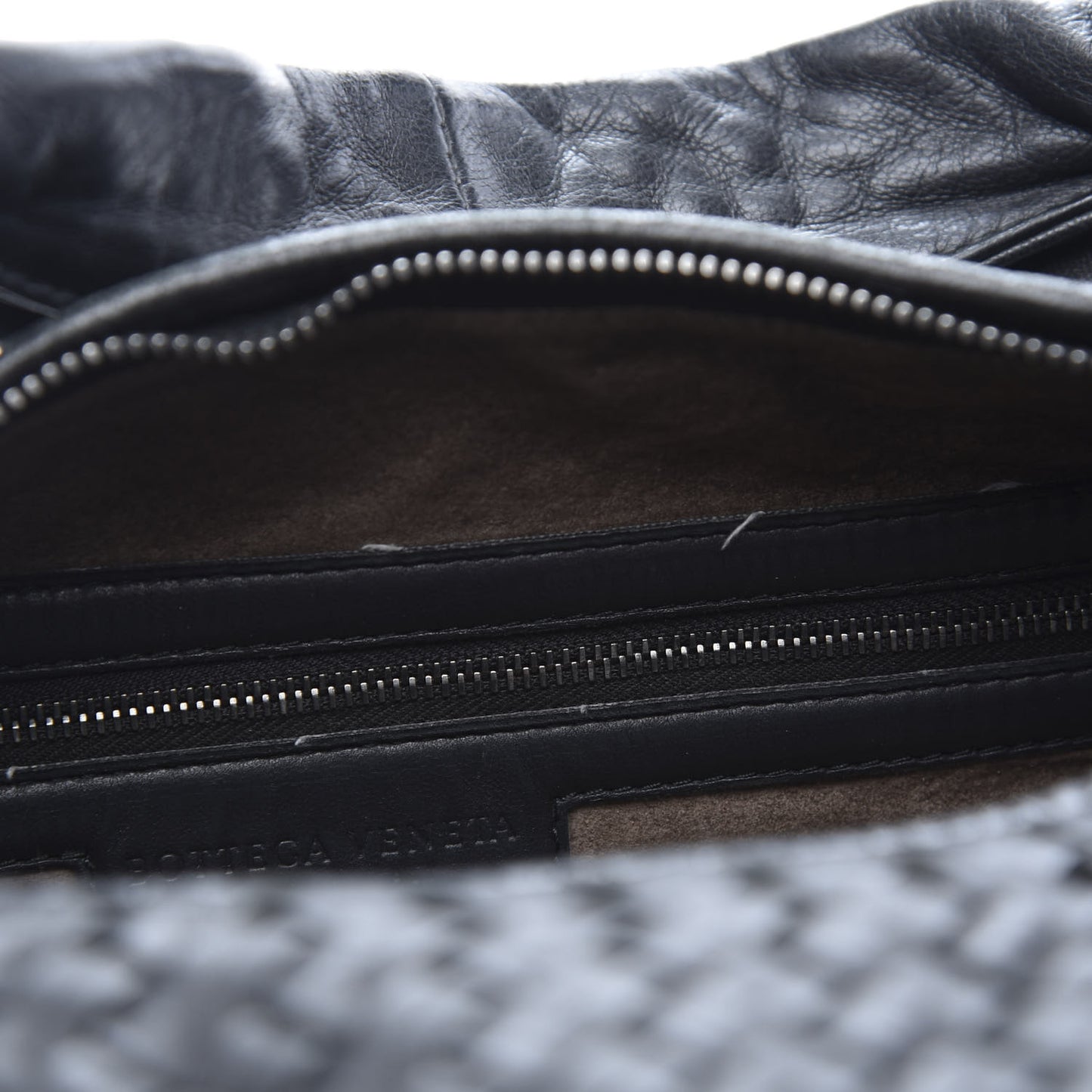 Nappa Intrecciato Large Veneta Hobo Black