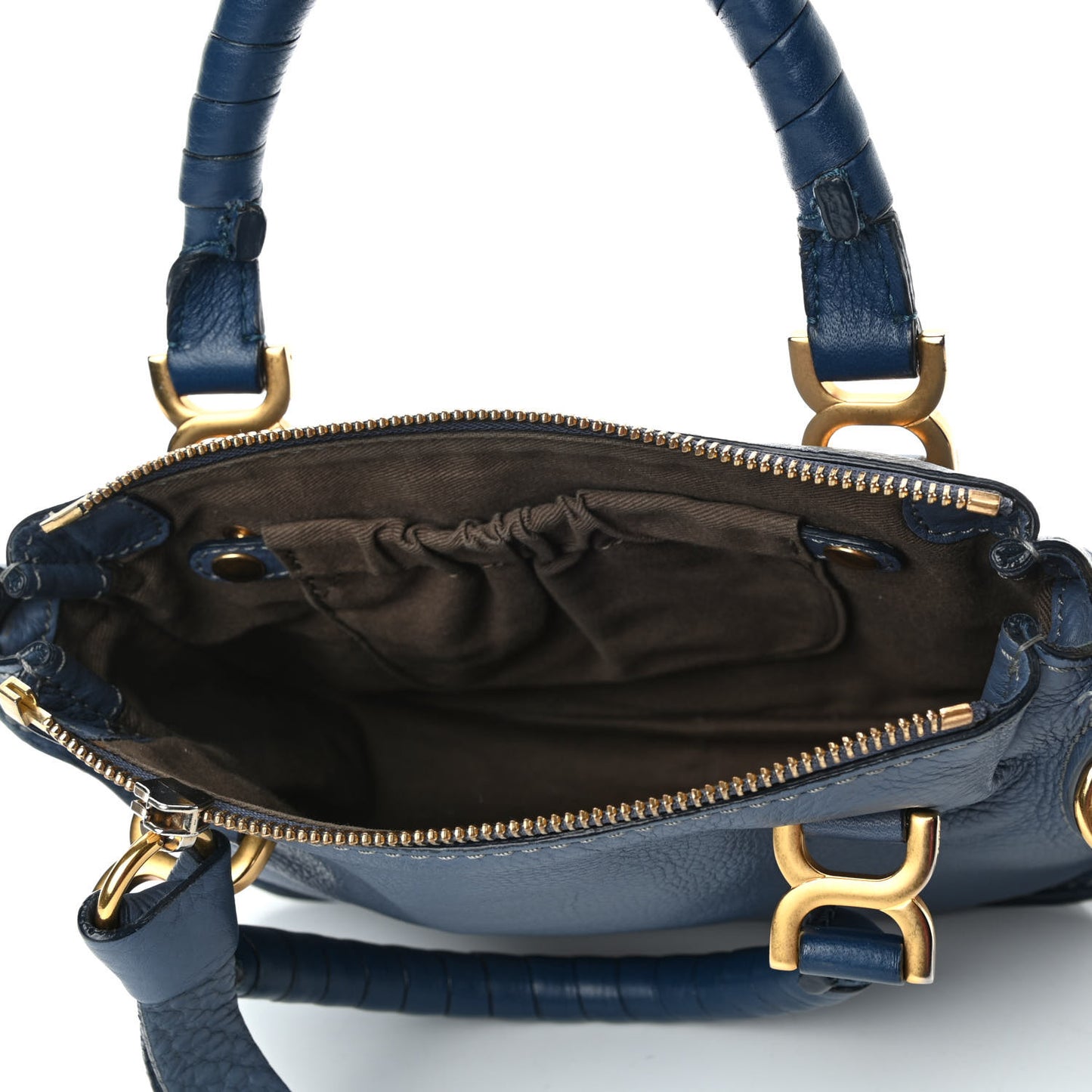 Calfskin Baby Marcie Satchel Street Blue