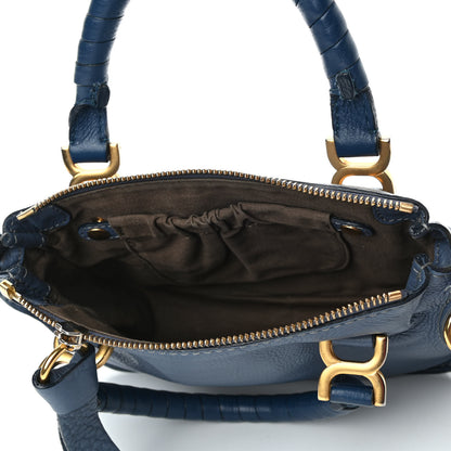 Chloe Calfskin Baby Marcie Satchel Street Blue 4 of 11