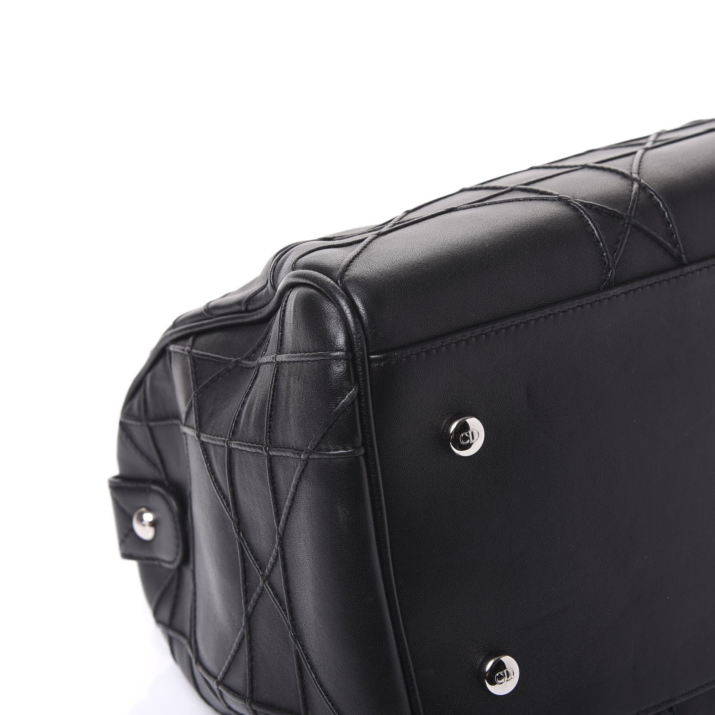 Lambskin Cannage Granville Polochon Black