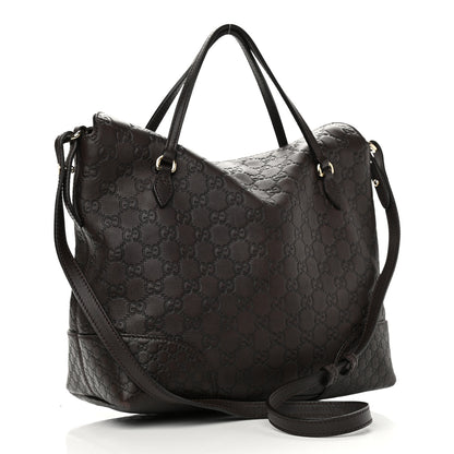 Gucci Guccissima Medium Bree Foldover Tote Chocolate 3 of 11