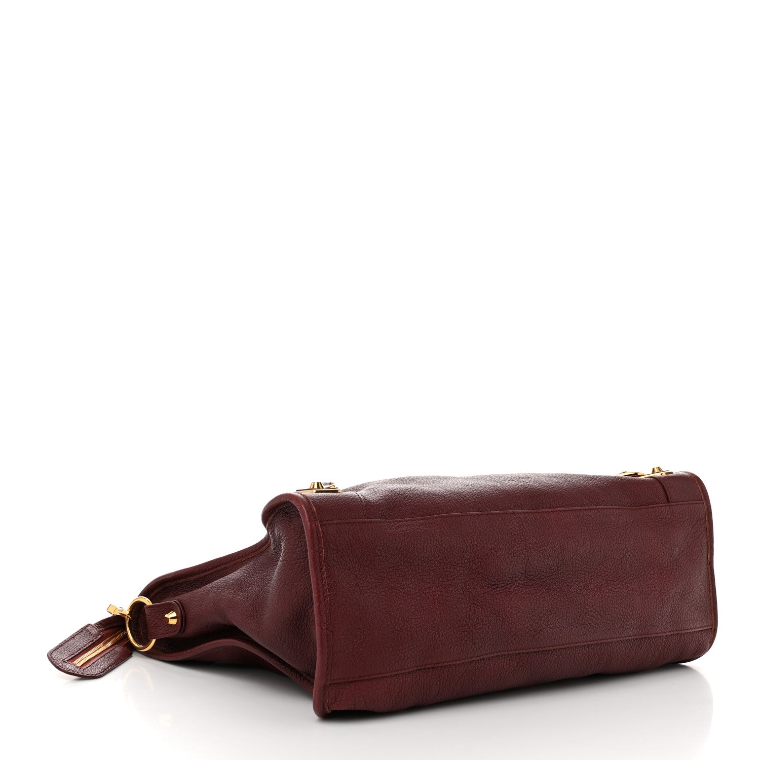 Balenciaga Chevre Gold Metallic Edge Hardware City Bordeaux 4 of 11